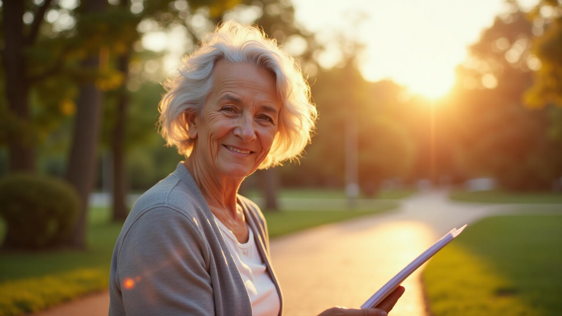 Senior woman at crossroads finding clarity in Medicare journey