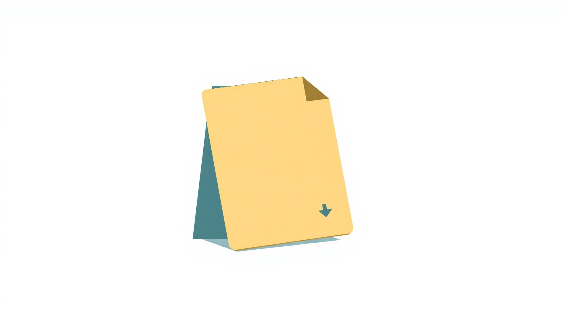 Editorial flat illustration of a muted gold policy document with a dashed sage-green border and a small teal downward arrow, signaling a proposed but not yet final cost reduction