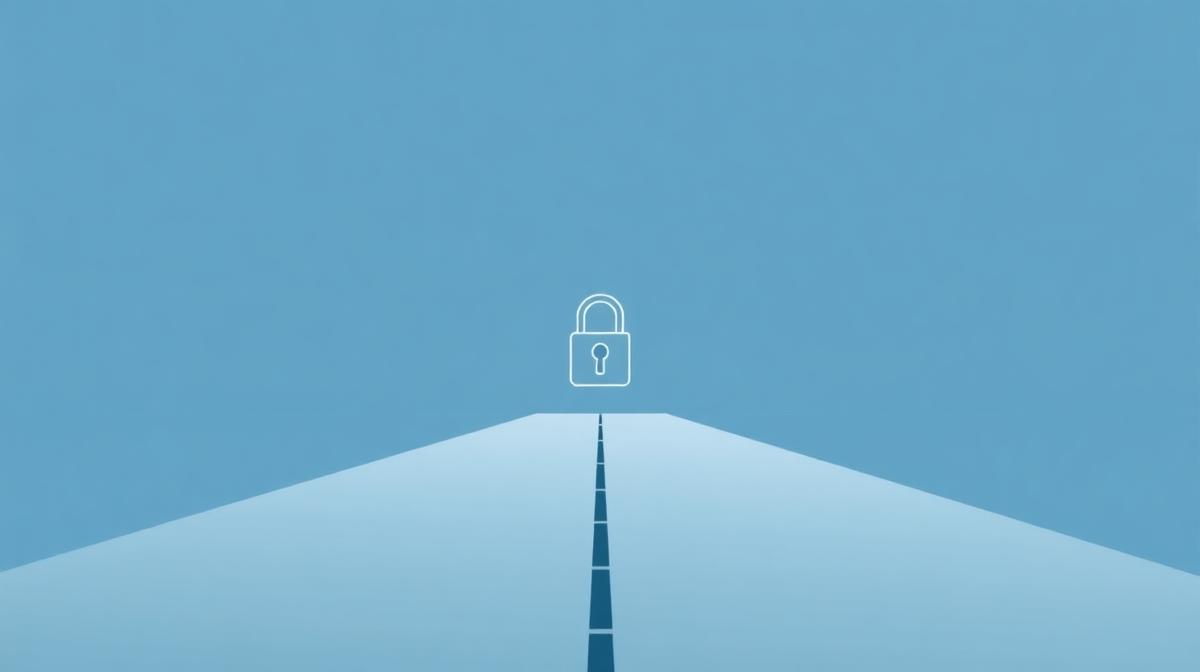 Abstract illustration of locked pathway branching between insurance options